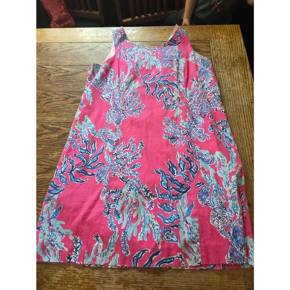 Lilly Pulitzer Capri Pink Samba Cathy Shift Dress Sz 16 - Picture 2 of 5